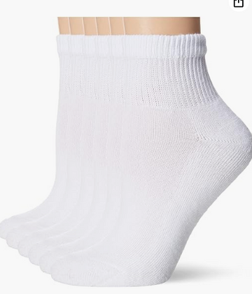 Hanes womens Ultimate Comfort Toe Seamed Ankle Socks Pack Of 6